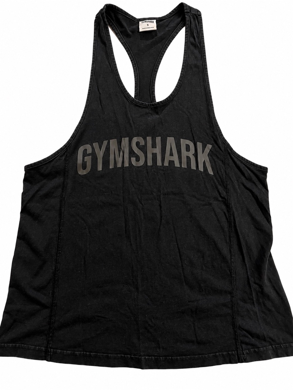 Gymshark Black Racerback Logo Tank Top